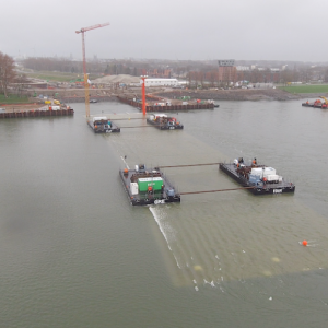 Eerste tunneldeel Blankenburgverbinding afgezonken